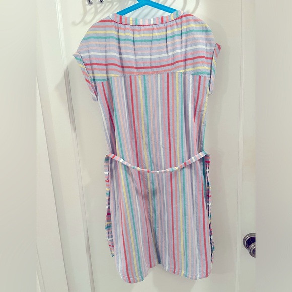 NWT Cotton Gap Kids XXL Lilac Striped Shirt Dress - Picture 3 of 6